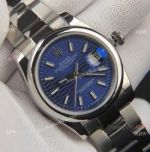 Clone Rolex Datejust Blue Motif dial Oystersteel Watches 36mm